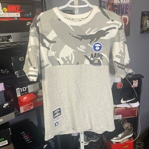 Gray Camo Short Sleeve Bape shirt